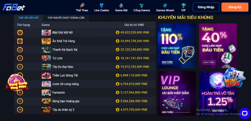 Banner khuyến mãi thể thao SC88 VIP